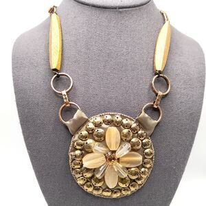 Chico's Large Pendant Necklace, Book Chain, NWT, 24"